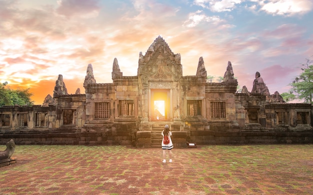 Prasat Muang Tam na província de Buri Ram, Tailândia.