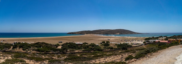 Prasonisi é um lugar chamado O beijo de dois mares Rodes Grécia