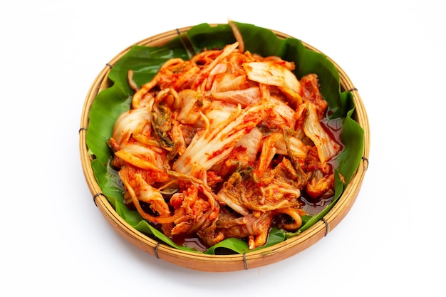 Prato coreano de kimchi de vegetais fermentados picantes