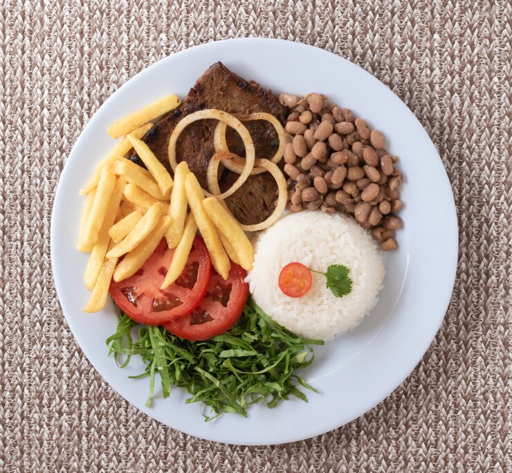 Prato da comida tradicional brasileira