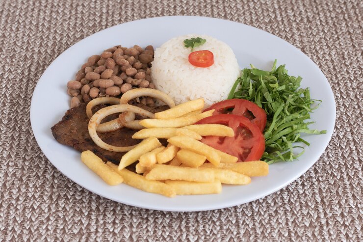 Prato da comida tradicional brasileira