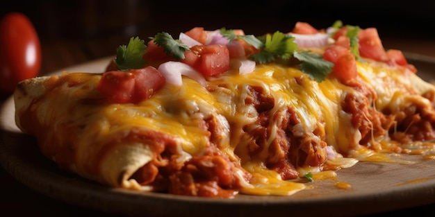 Prato da gastronomia mexicana Enchilada mexicana