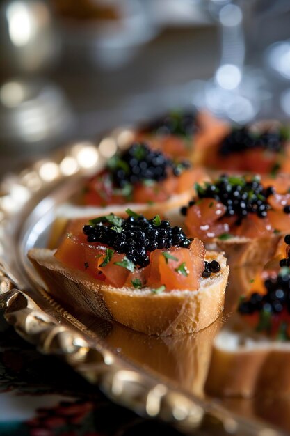 Foto prato de comida com aperitivo