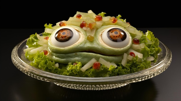 Prato de salada olho de sapo