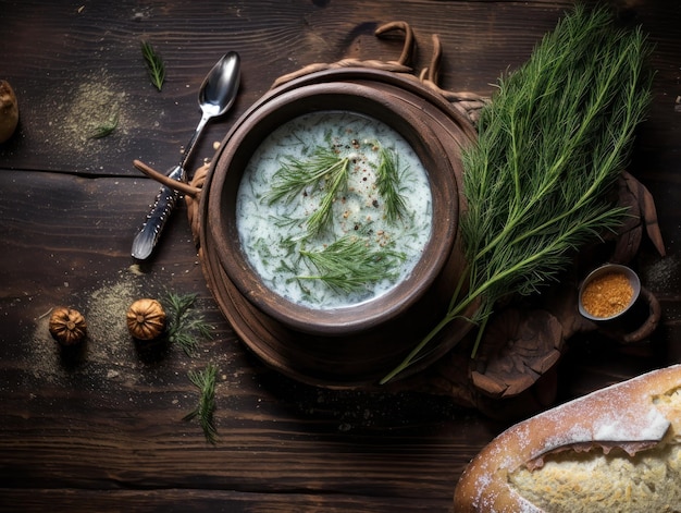 Prato de sopa de outono e inverno vibração exibição de comida