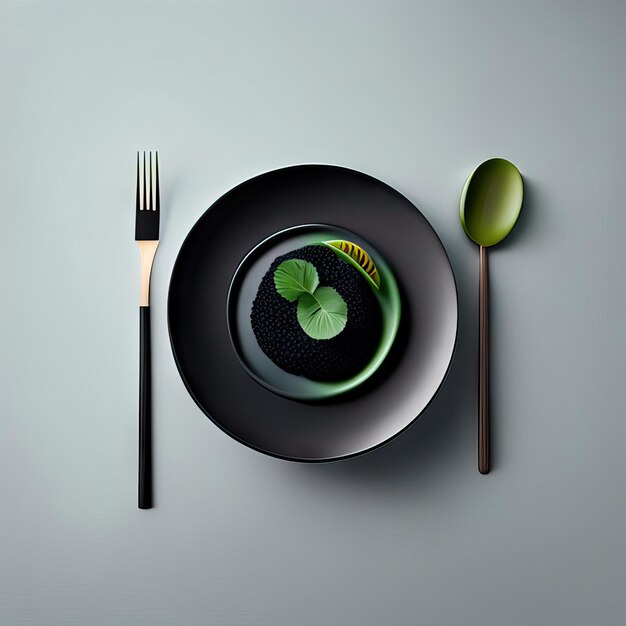 Prato minimalista de comida vegana