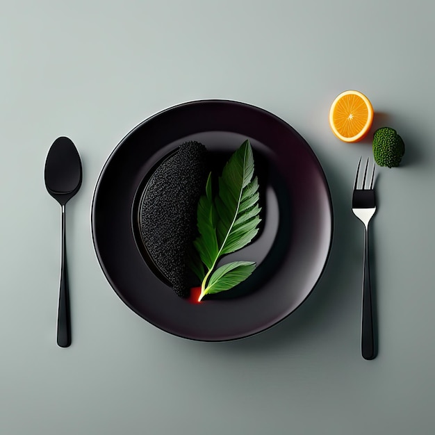 Prato minimalista de comida vegana