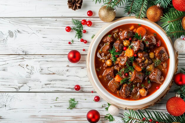 Foto prato tradicional eslavo de natal kutia em madeira branca