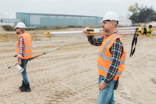 Foto preapring geodésico para trabajar