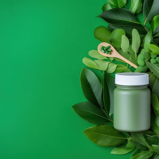 Prebiótico en envases ecológicos cuidado sostenible