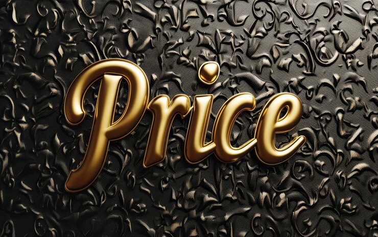 Foto precio en foco diseño dinámico de texto de logotipo para marketing de marca y comercial impactante