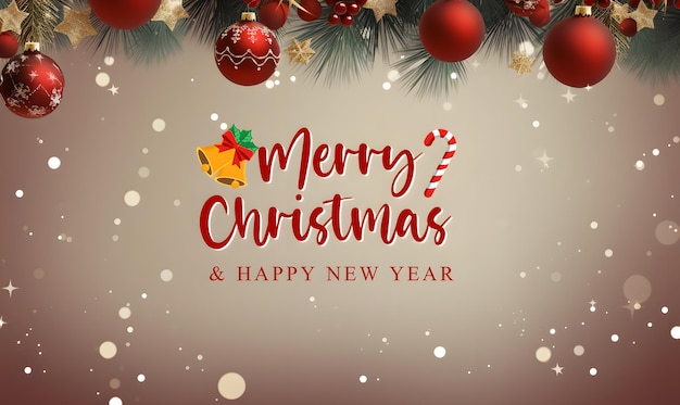Preciosa plantilla de cartón de Navidad y Feliz Año Nuevo