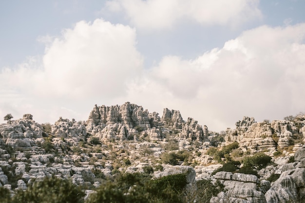 Precioso paisaje del Torcal de Antequera en Málaga