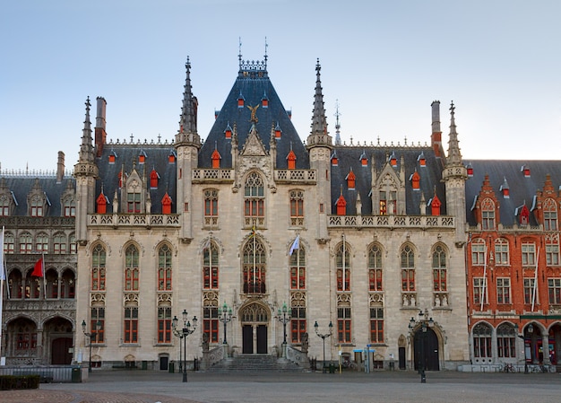 Foto prefeitura na cidade velha, bruges, bélgica