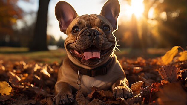 Prêmio Bulldog Francês Feliz no ParqueVencedor