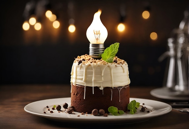 Foto prémio sweet illuminationganhando arte culinária para o dia mundial do chocolate