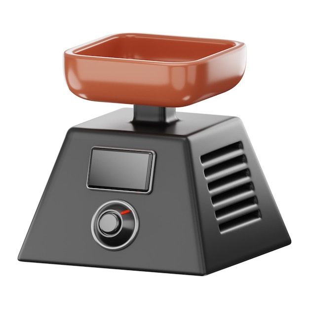 Premium chef y báscula de cocina icono 3d renderizado sobre fondo aislado