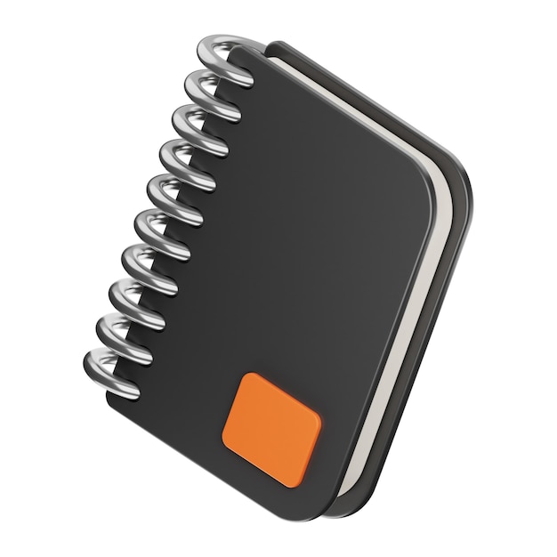 Premium Education Notebook-Symbol 3D-Rendering auf isoliertem Hintergrund
