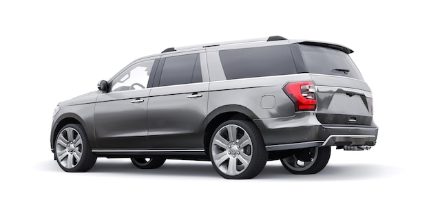 Premium Family SUV isolado na renderização 3d de fundo branco