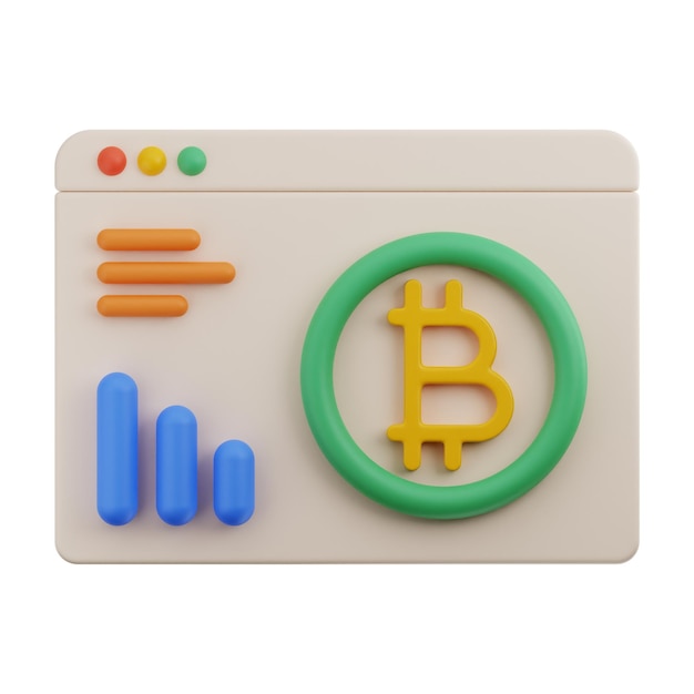 Premium Finance 3D-Symbol mit hoher Auflösung auf isoliertem Hintergrund