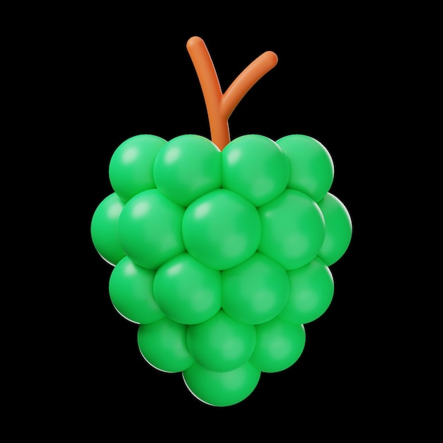 Premium-Food-Symbol 3D-Rendering auf isoliertem Hintergrund