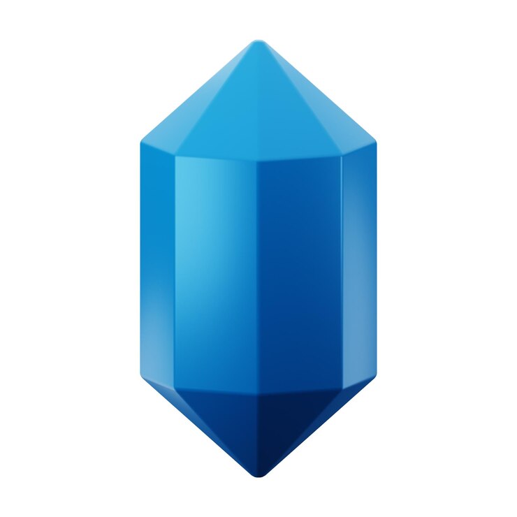 Foto premium game cyrstal icon 3d renderização em fundo isolado