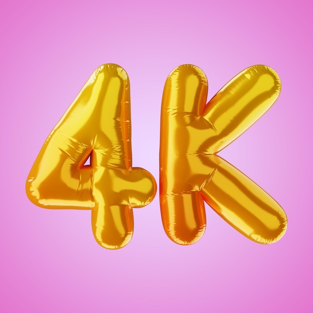 Premium-goldenes numerisches Partyballon-Nummernsymbol 3D-Rendering auf isoliertem Hintergrund