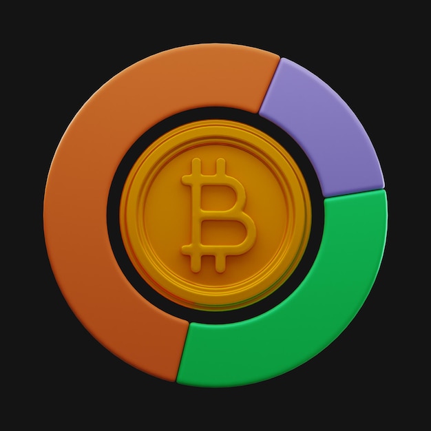 Premium gráfico gráfico moneda dinero finanzas dibujos animados 3d icono representación sobre fondo aislado