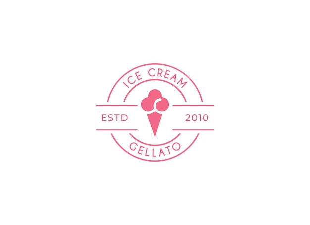 Premium-Logo für Eiscreme-Gelato