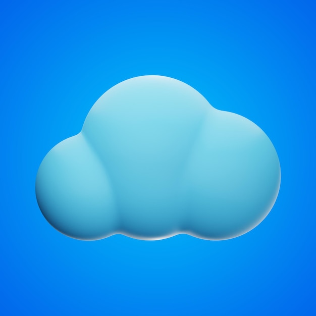 Premium tiempo nube icono 3d renderizado sobre fondo aislado