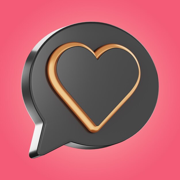 Premium Valentine's Day globo parlante icono de hogar representación 3d sobre fondo aislado
