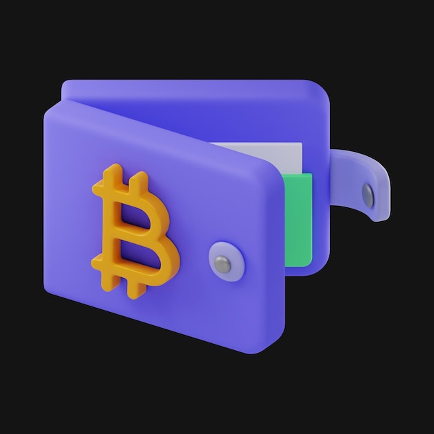 Premium-Wallet-Geld-Finanzkarikatur 3D-Icon-Rendering auf isoliertem Hintergrund
