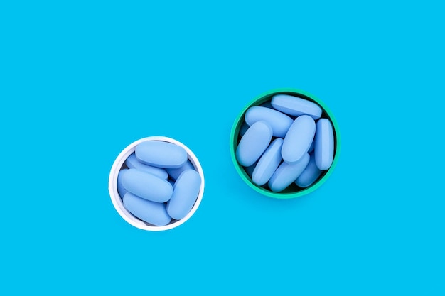 Foto prep prep preexposure profilaxia pílulas azuis usadas para prevenir o hiv