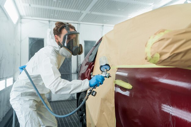 Preparação de elementos da carroceria do veículo para reparo local