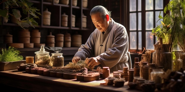 Preparação de Medicina Tradicional Chinesa