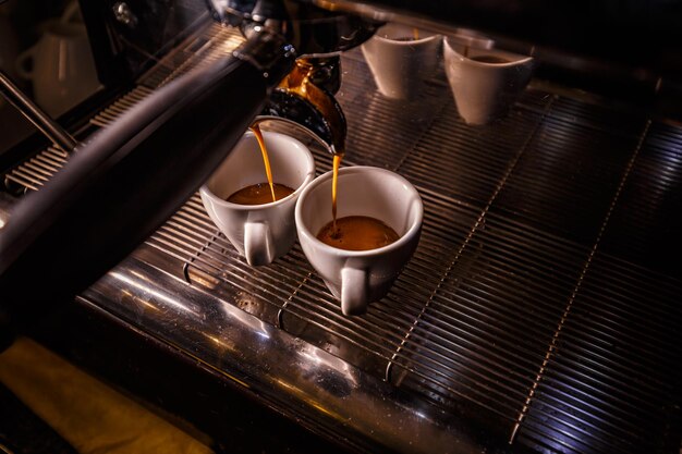 Preparación de dos espresso