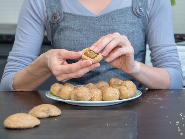 Preparación de galletas egipcias