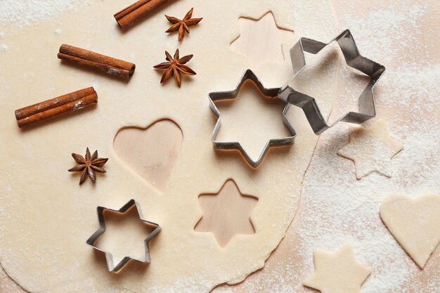 Preparación de galletas navideñas