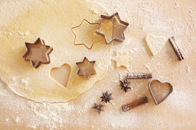 Preparación de galletas navideñas