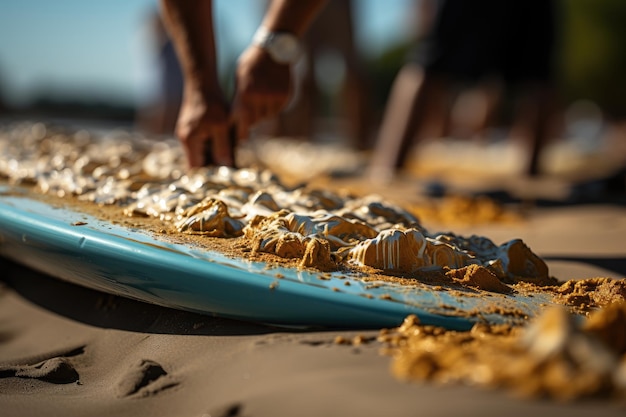 Preparación de la IA generativa de la tabla de surf de la costa