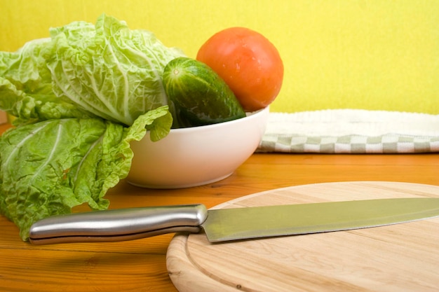 preparación de lechuga