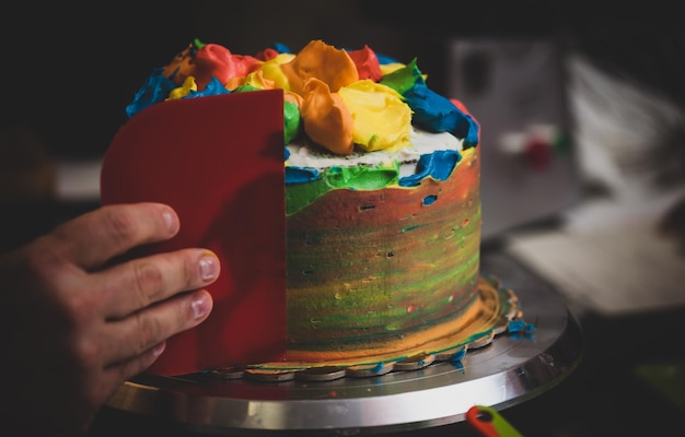 Foto preparación de pasteles y pasteles de carnaval con recetas estadounidenses