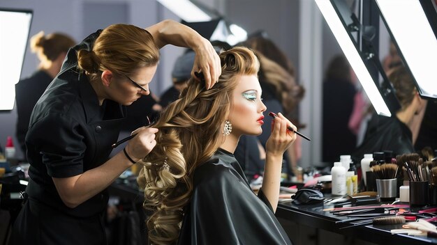 Preparación en peluquería y maquillaje