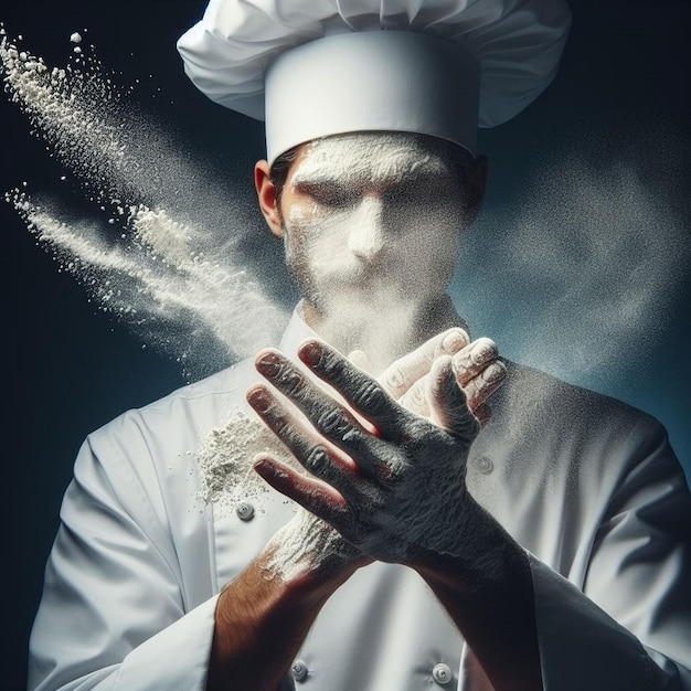 preparando comida en una cocina