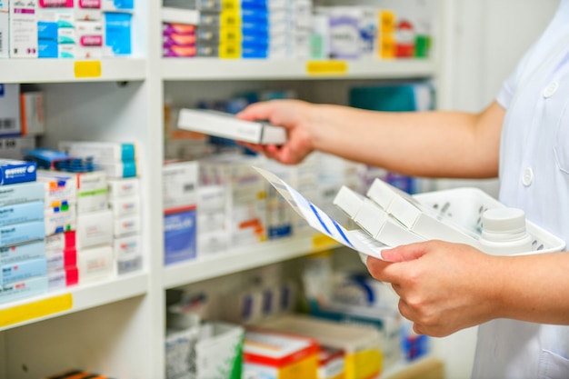 Prescrição de enchimento farmacêutico na farmácia Farmácia