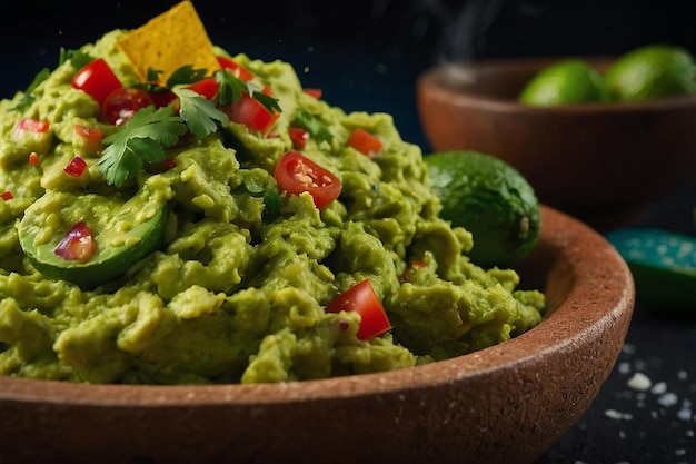 Presentación artística del guacamole