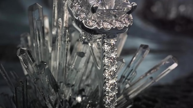 Foto presentación de cristales y joyas
