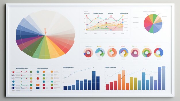 Una presentación elegante con gráficos y gráficos coloridos que muestran campañas de marketing exitosas Enfoque profesional basado en datos