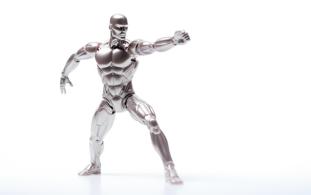 Presentación de figuras de acción dinámicas de EpicPose DisplayVista aisladas en un fondo blanco