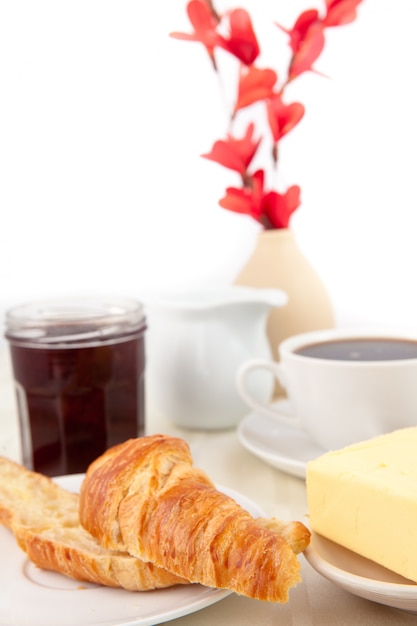 Presentación de mesa para un desayuno